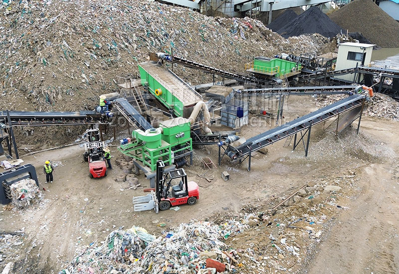 Decoration garbage disposal production line