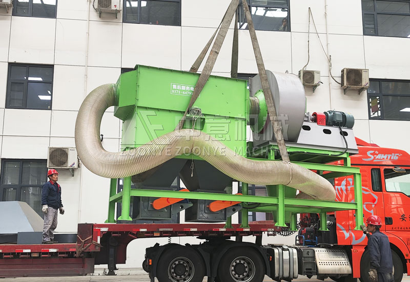 Decoration garbage air selection and treatment equipment